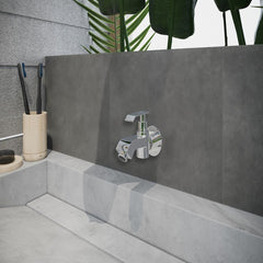 GLOXY Imperial Chrome Finish Single Lever Bib Cock Short Body Wash Basin Water Wall Mount Faucet for Bathrooms, Washing Areas, Garden & Kitchen
