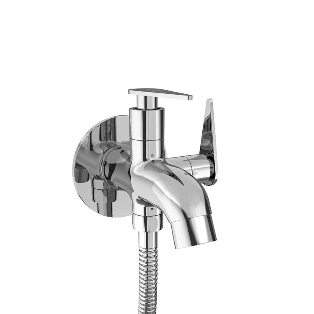 Chrome Finish Brass Two way Handle Faucet tap Bib Cock for attachment of Health Faucet, Hand Shower (Nano)-by GLOXY®