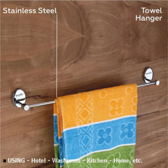 Oval Shape 24 Inch Stainless Steel Towel Rod for Bathroom by GLOXY®
