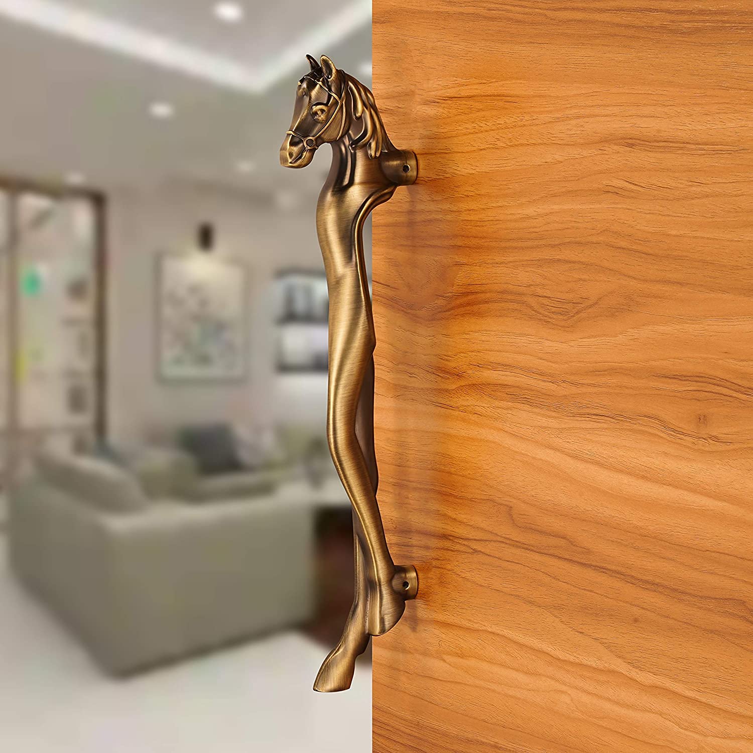 Horse Shape Aluminum Push & Pull Vintage Main Door Handle