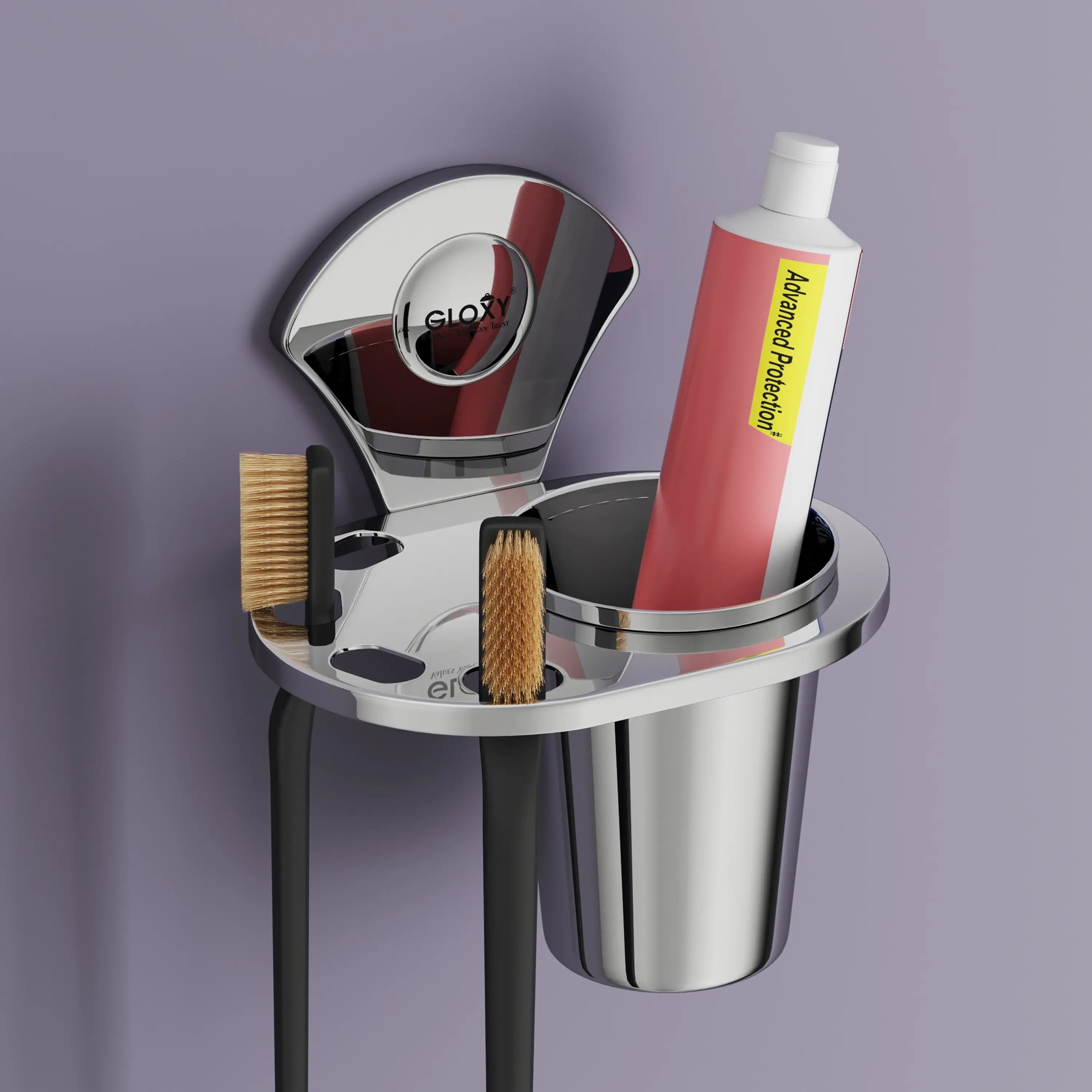 Gloxy Flower Shape Stainless Steel Chrome Finish Tumbler Holder