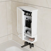 Gloxy Unbreakable Wall-Mounted ABS Bathroom Cabinet with Mirror– White