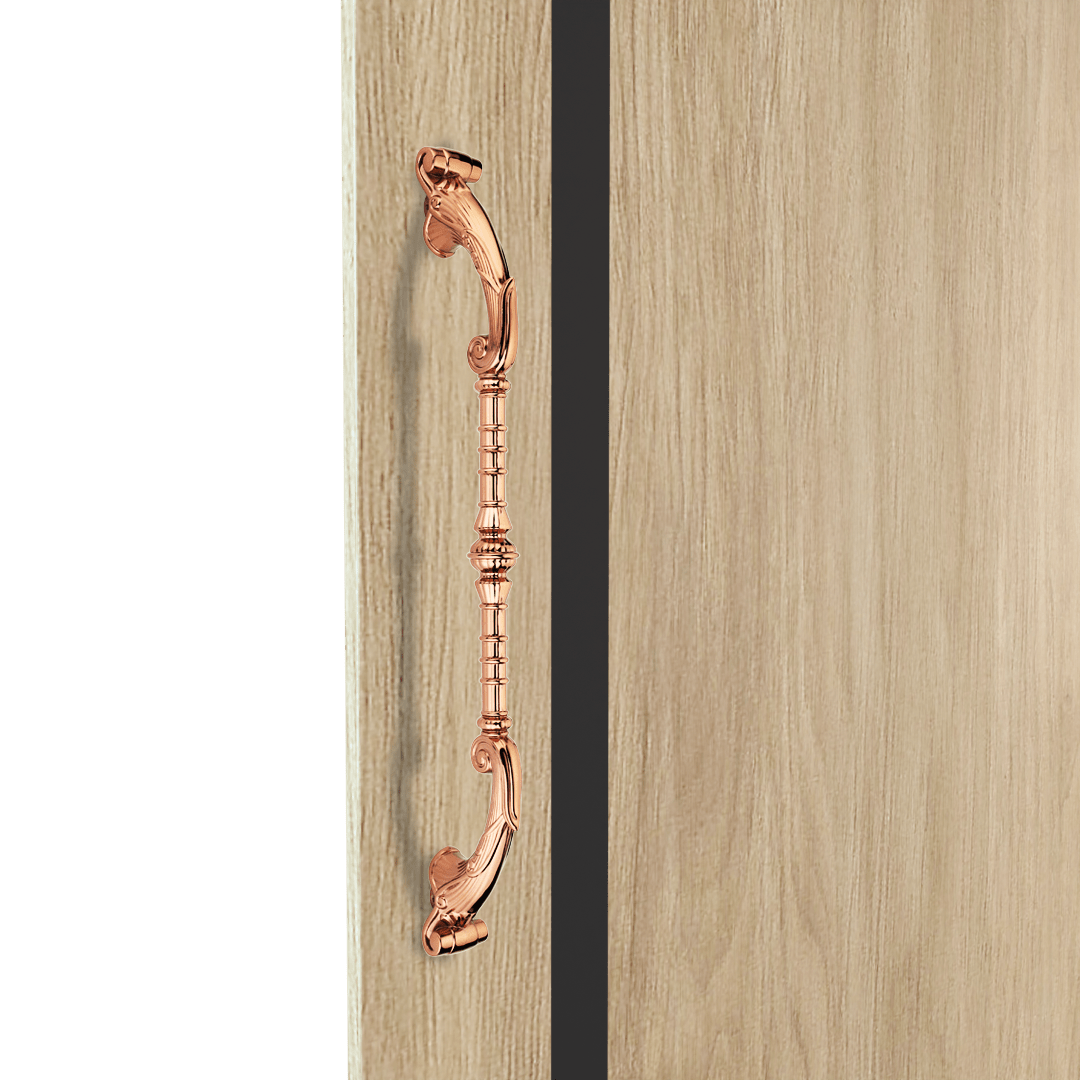 GLOXY Aluminium 20.5 inch Door Handle Decorative Push & Pull Door Handle Knocker with Vintage Antique Classy Look for Glass and Wooden Door
