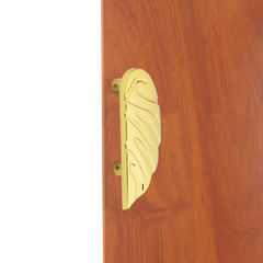GLOXY Aluminium  Leaf Shape Door Handles for Main Door Handle Decorative Push & Pull Door Handle for All The Doors of Houses, Offices, Hotels -Gold Finish