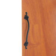 GLOXY Aluminium 14 Inch Flower Design Door Handles for Main Door Handle Decorative Push & Pull Handle for Glass & Wooden Door for All The Doors of Houses, Offices, Hotels-Black Finish