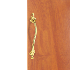 GLOXY Aluminium  Flower Design Door Handles for Main Door Handle Wooden & Glass Door Push & Pull Door Handle for Door All The Doors of Offices, Hotels -Gold Finish