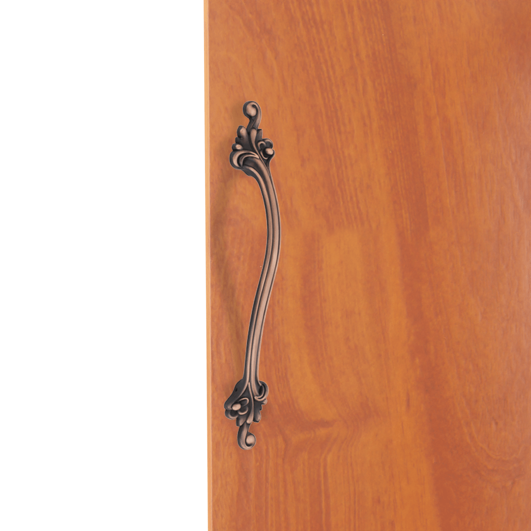 GLOXY Aluminium Flower Design Door Handles for Main Door Handle Decorative Push & Pull Handle Vintage Copper Antique Classy Look for Glass and Wooden Door-Antique Finish