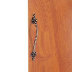GLOXY Aluminium Flower Design Door Handles for Main Door Handle Decorative Push & Pull Handle Vintage Copper Antique Classy Look for Glass and Wooden Door-Antique Finish