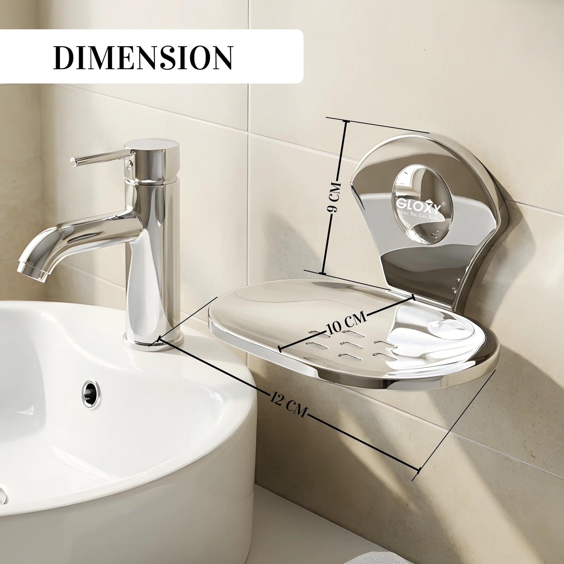 Flower Stainless Steel Single Soap Holder-by GLOXY®