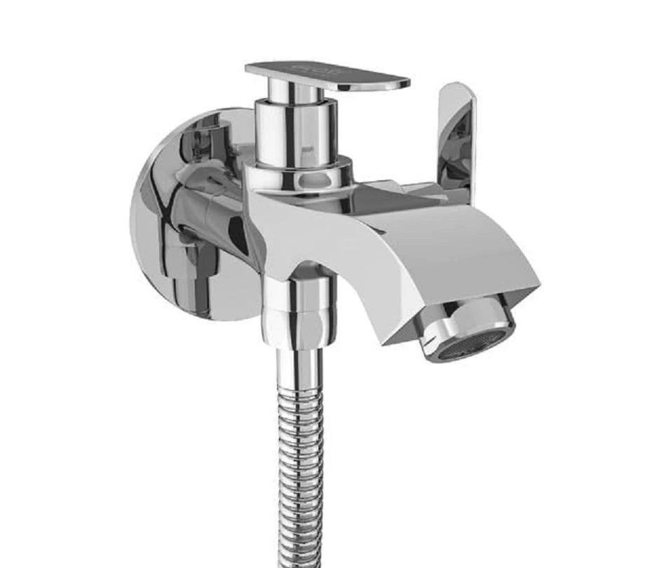 Chrome Finish Bib Cock Brass Faucet Water Tap for Bathroom Washbasins, Gardens & Kitchen Sinks (Jet+)-by GLOXY®