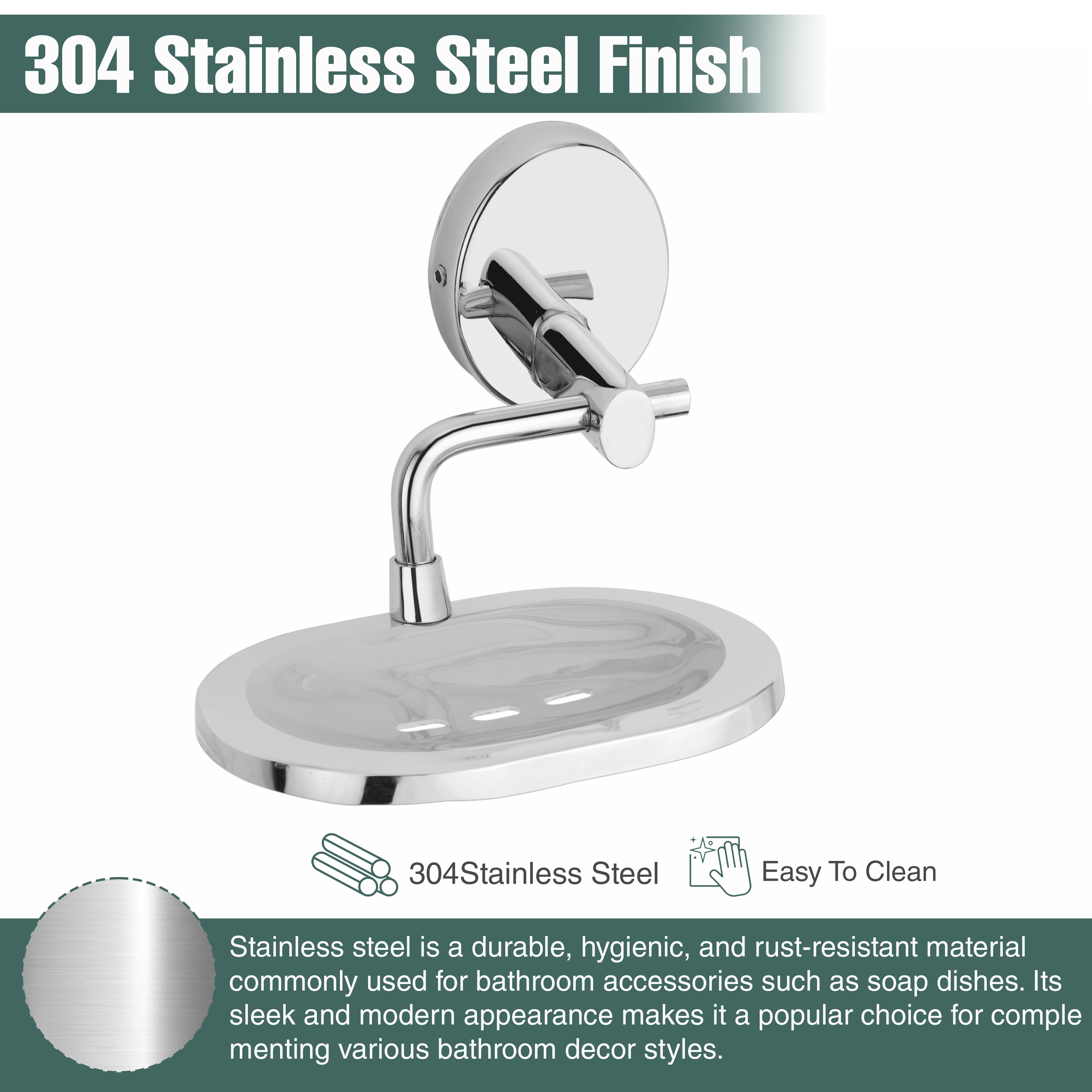 Oval Shape Stainless Steel Silver Soap Holder