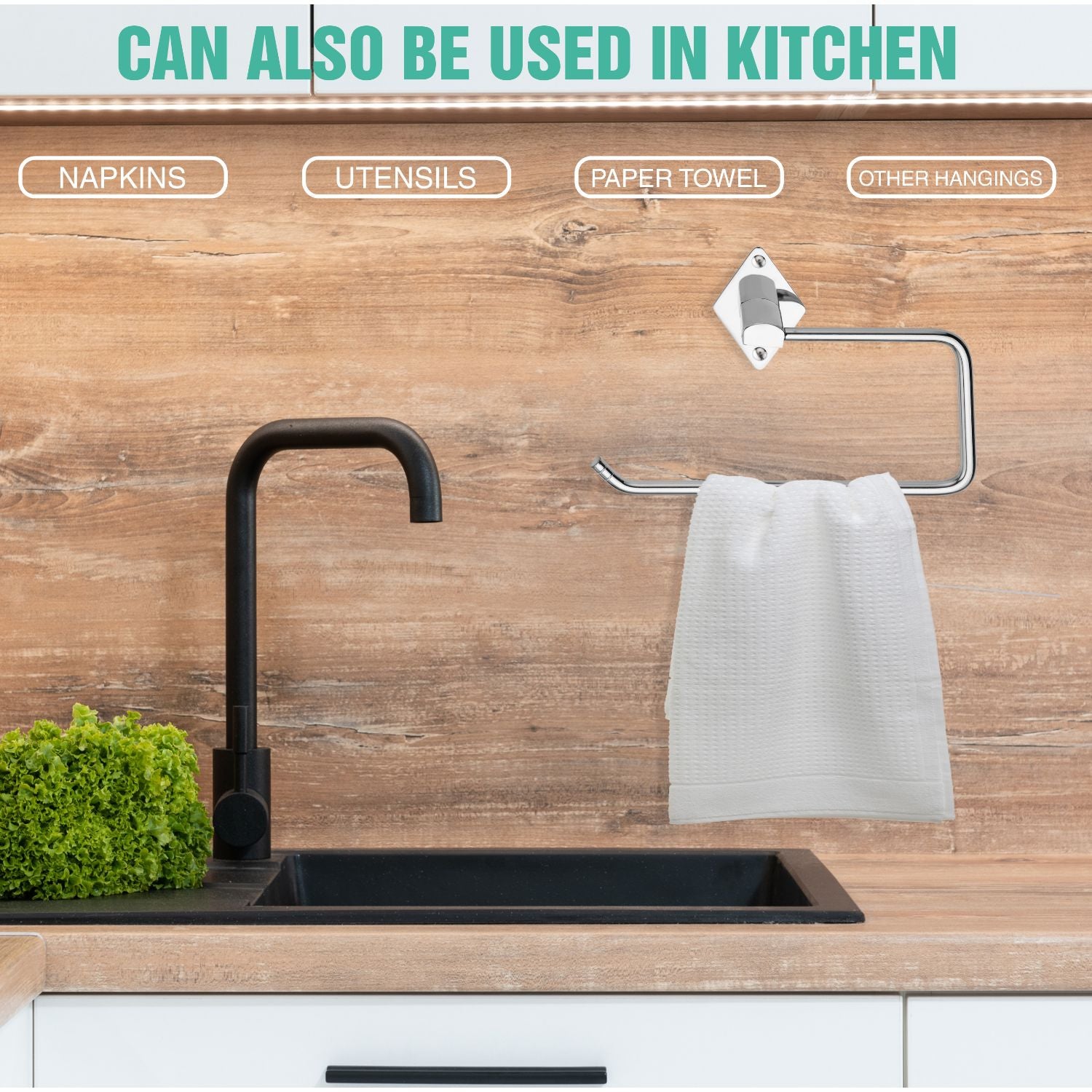 Stainless Steel Chrome Finish Napkin Holder Stand for Kitchen and Bathroom