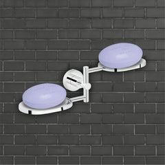Care Shape Silver Stainless Steel Double Soap Holder