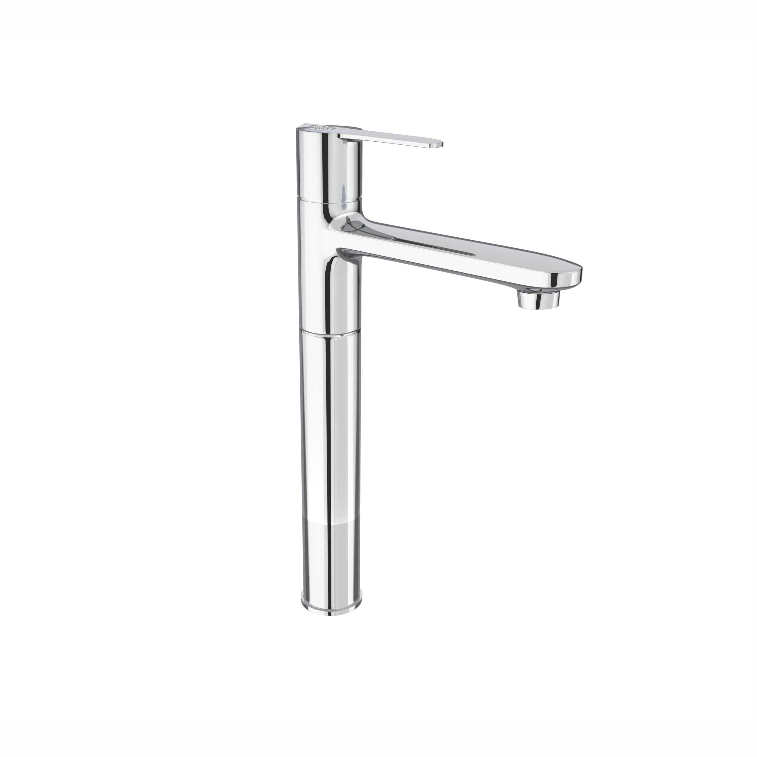 Long Spout Chrome Finish Swivel Tall Body Pillar Faucet Tap