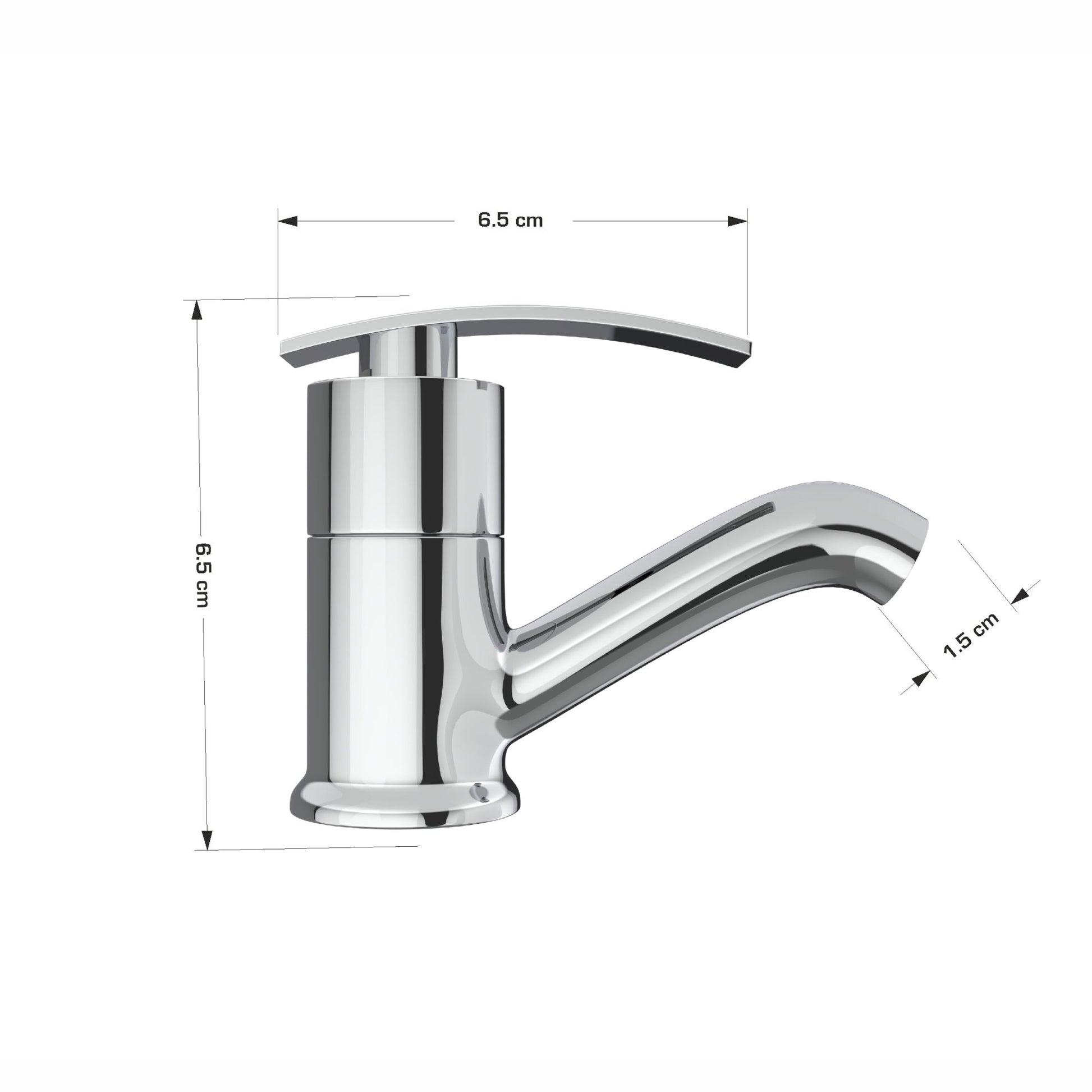 Chrome Finish Brass Wall Mount Short Nose Pillar Faucet Tap