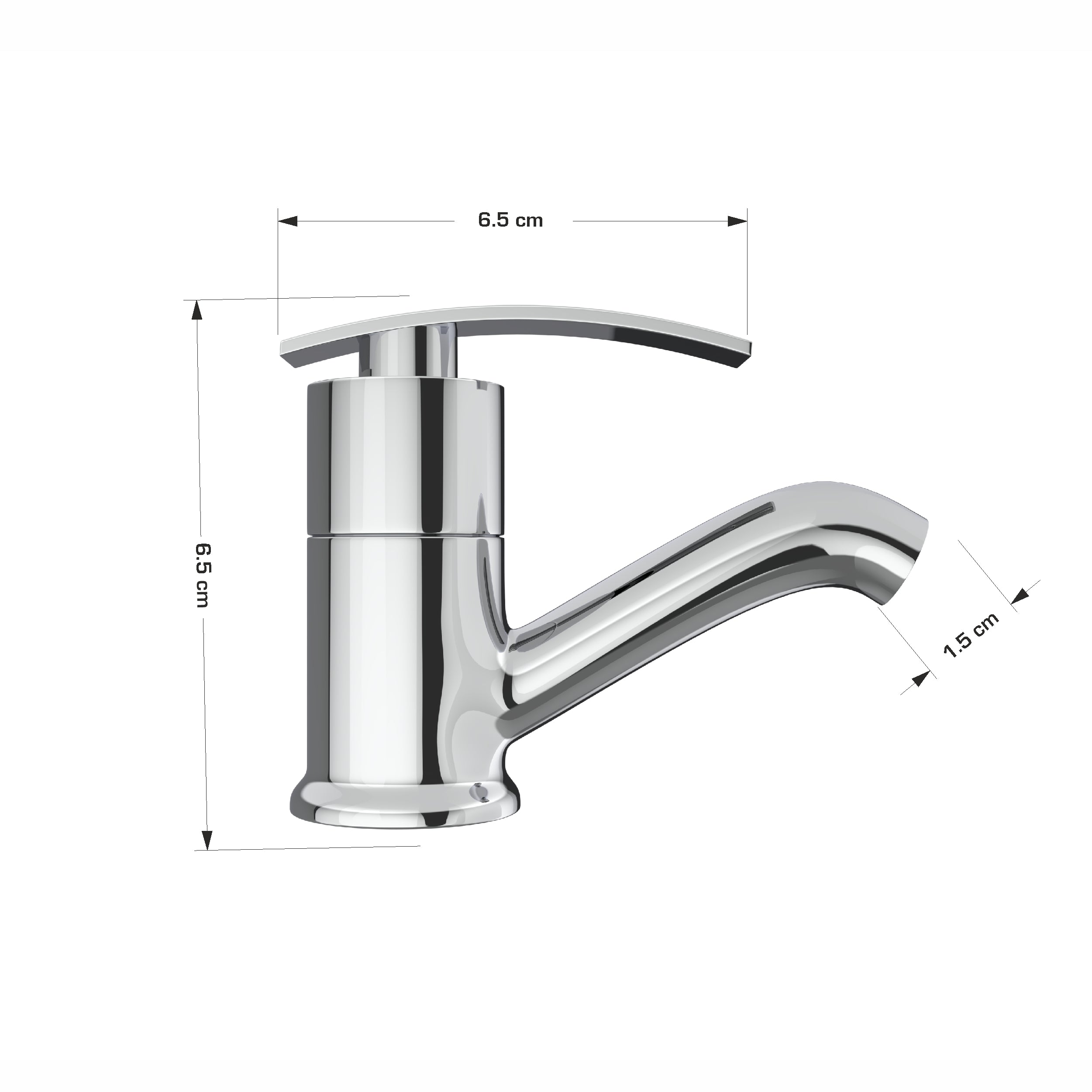 Chrome Finish Brass Wall Mount Short Nose Pillar Faucet Tap