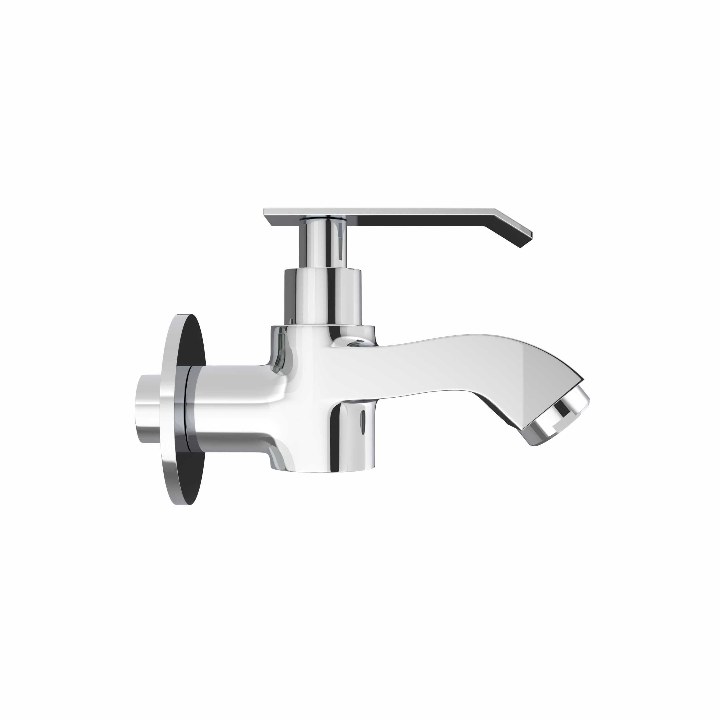 Chrome Finish Wall Mounted Tap Kitchen, Bathrooms, Gardens