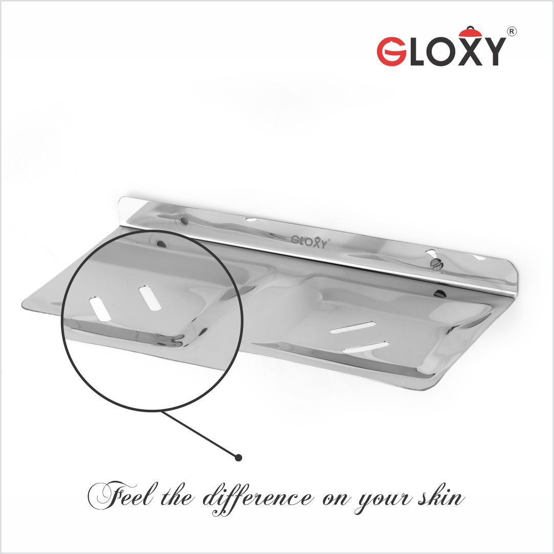 Stainless Steel Square Double Soap Holder
