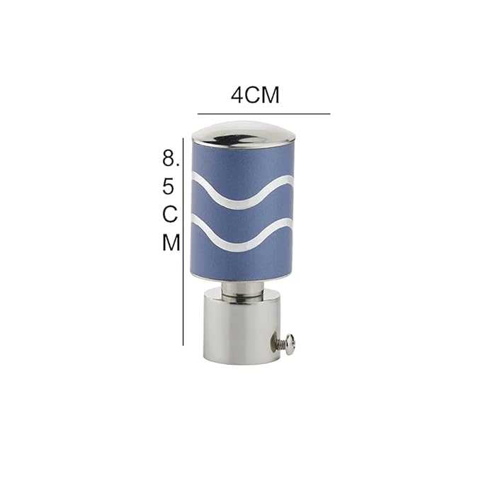2 Line Aluminium Curtain Bracket with Support(Blue)