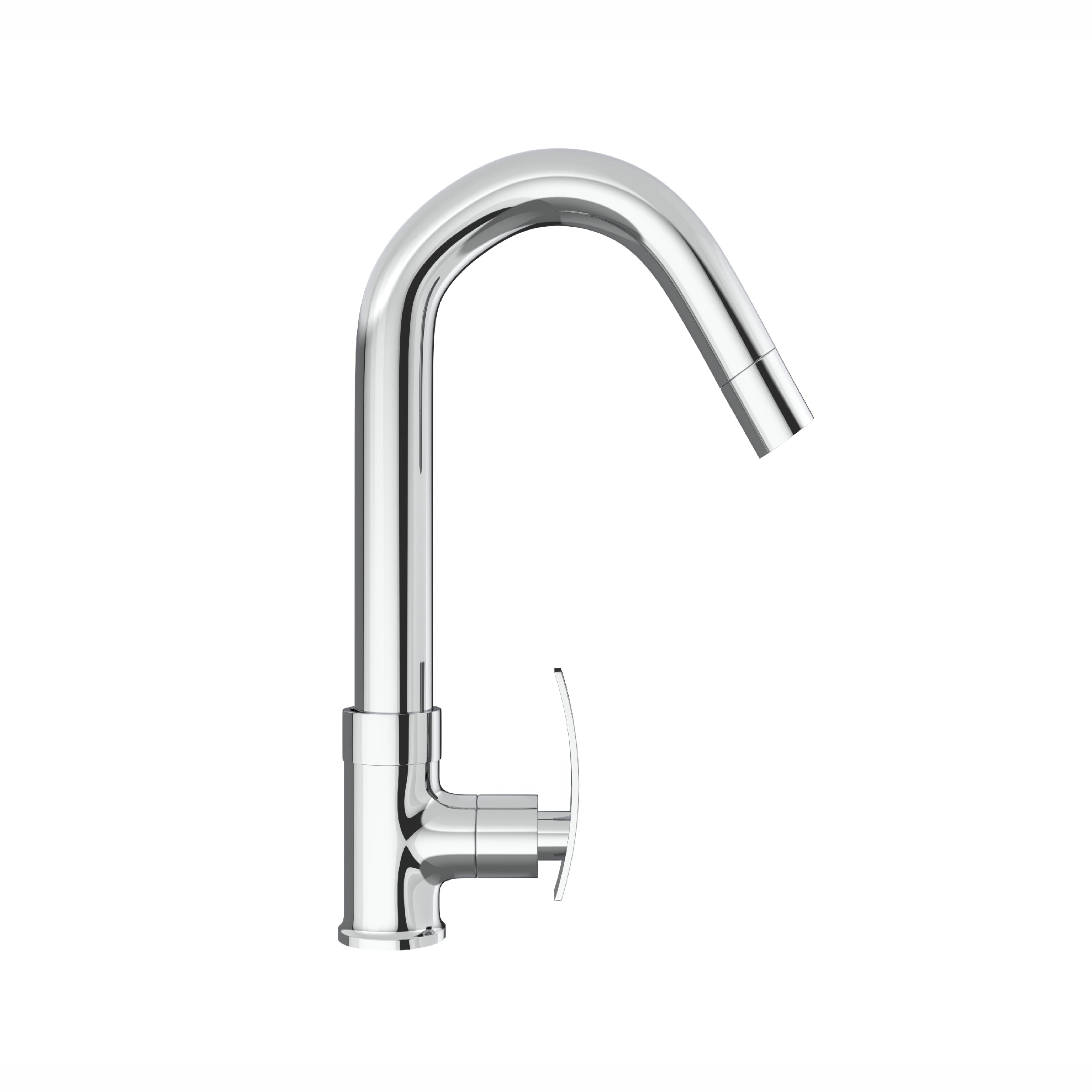 Chrome Finish Deck Mount Swan Neck Brass 360 Swivel Pillar Tap