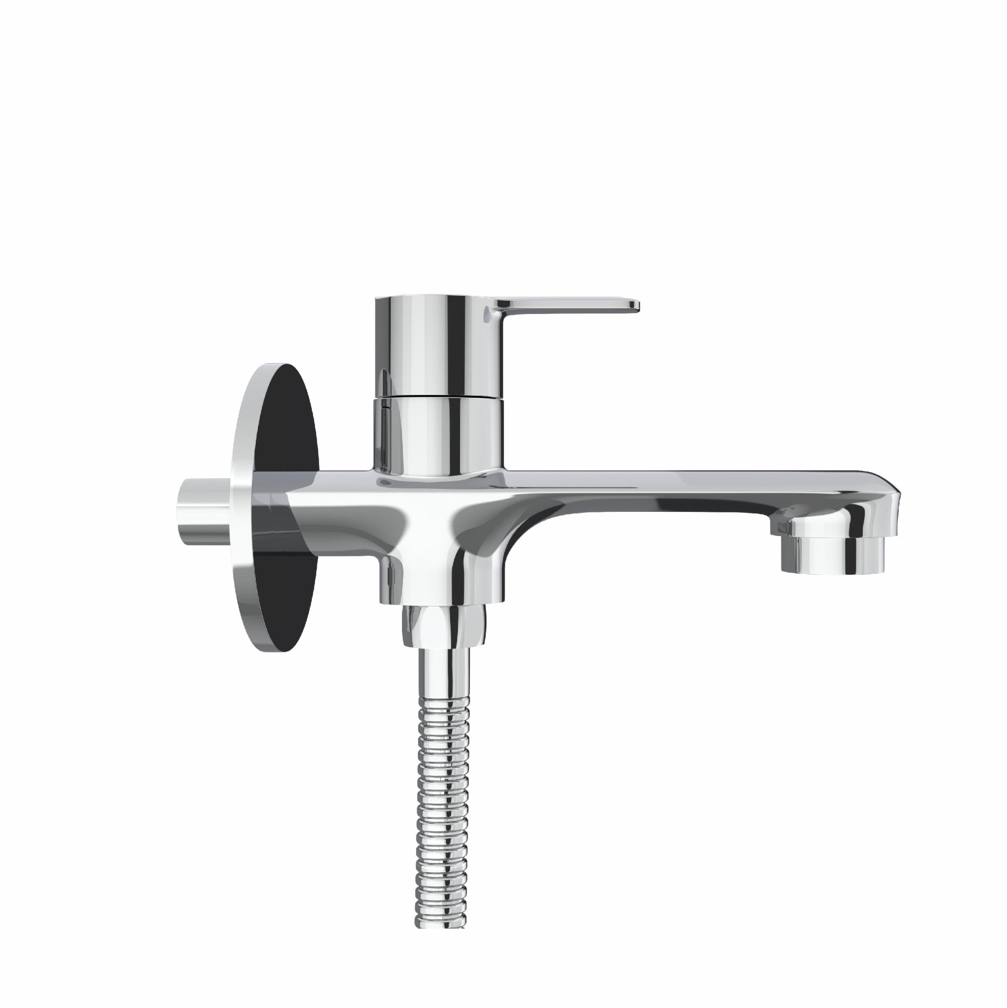 Chrome based Brass Two Way Double Handle Faucet Tap Cock Bib