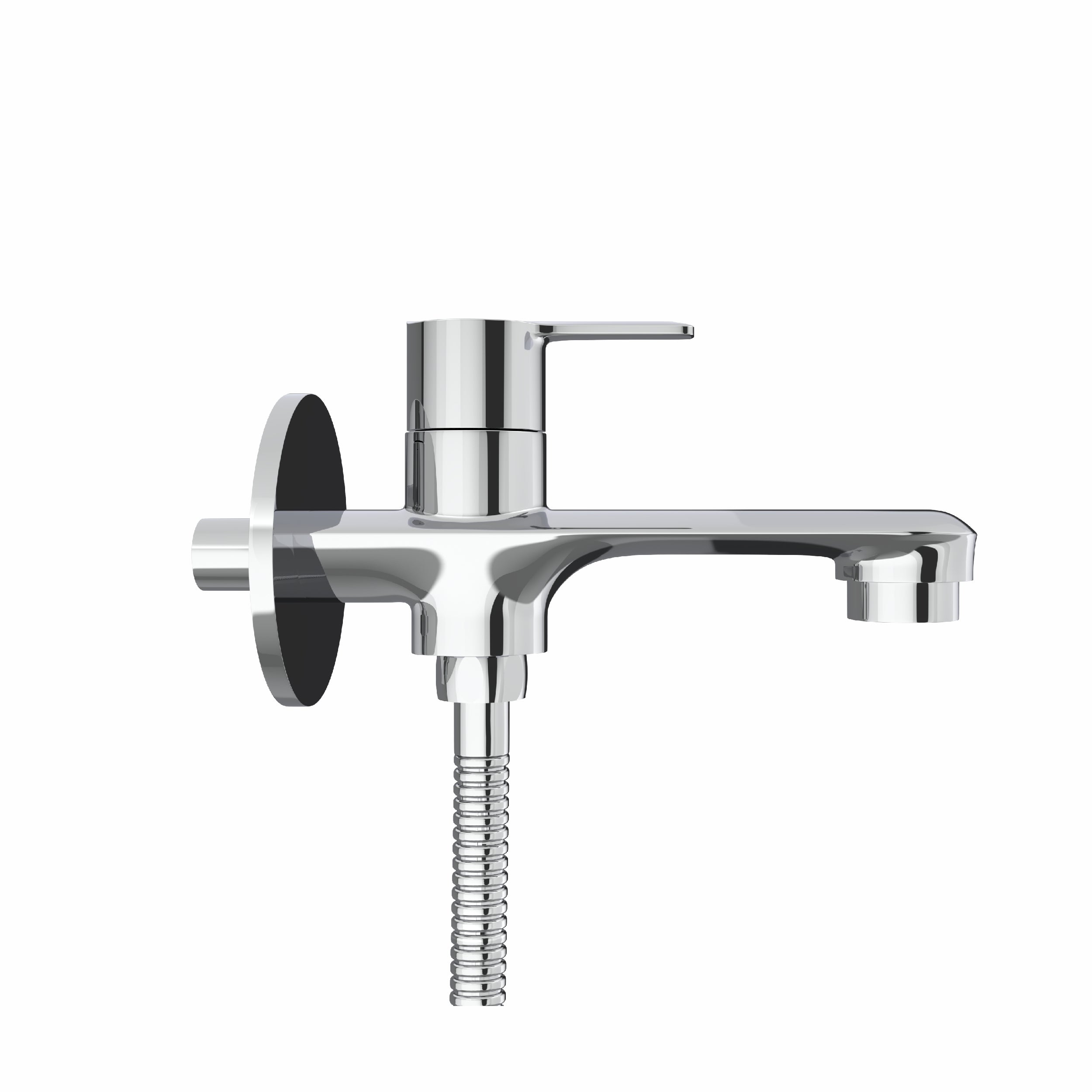 Chrome based Brass Two Way Double Handle Faucet Tap Cock Bib
