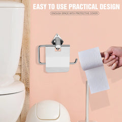 CROSA Shape Stainless Steel SS304 Toilet Paper Holder (19 X 7 Centimeters, Silver)-by GLOXY®