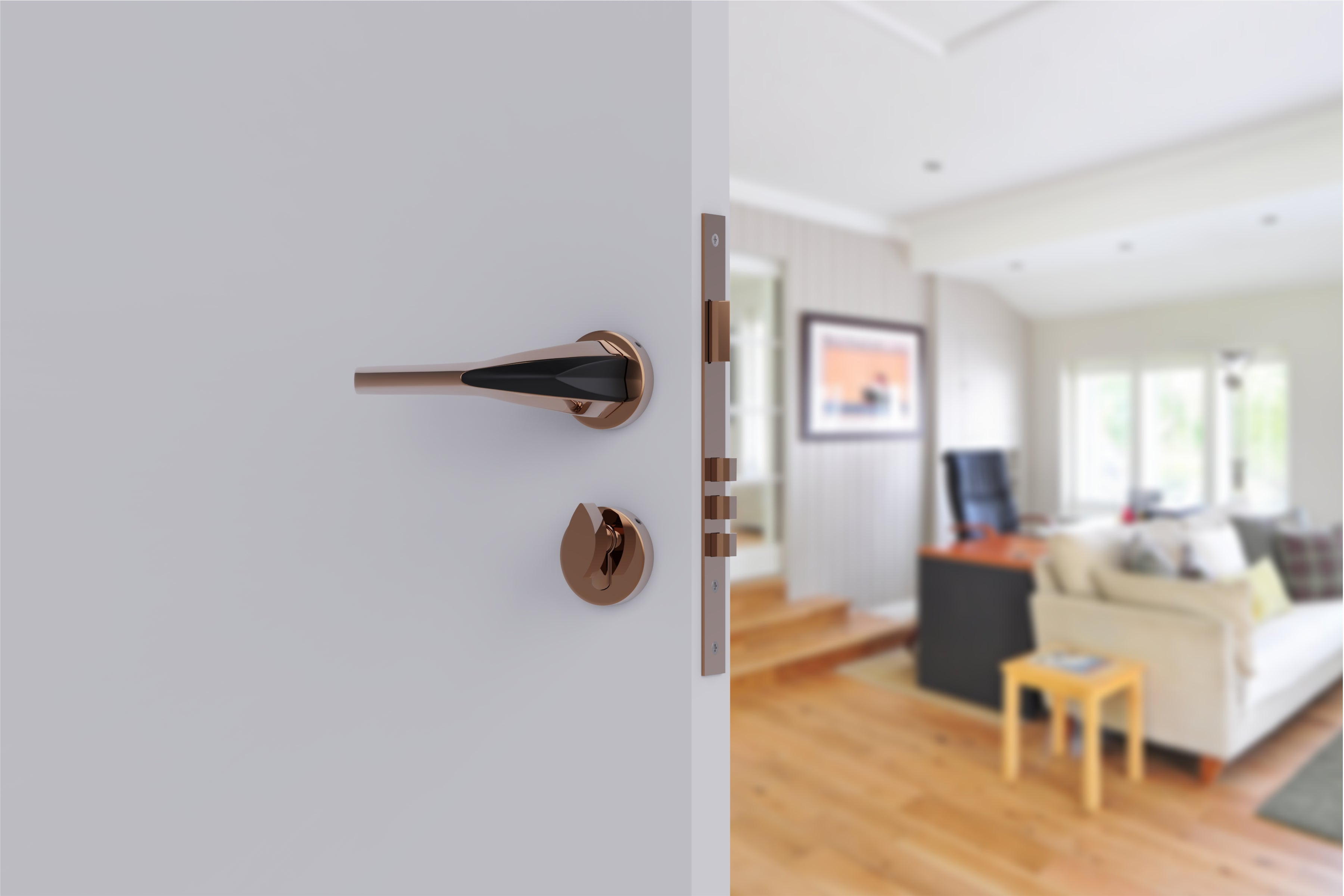 Heavy Duty Mortise Door Locks for Main Door Lock Handles Set Balcony and Storeroom, Bathroom-by GLOXY®