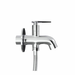 Chrome Finish Brass Two way Handle Faucet tap Bib Cock for attachment of Health Faucet, Hand Shower (Nano)-by GLOXY®