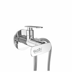 Chrome Finish Angle Valve Two Way Double Handle Faucet