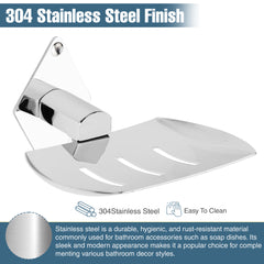 Rectangular Shape Stainless Steel Silver Soap Holder