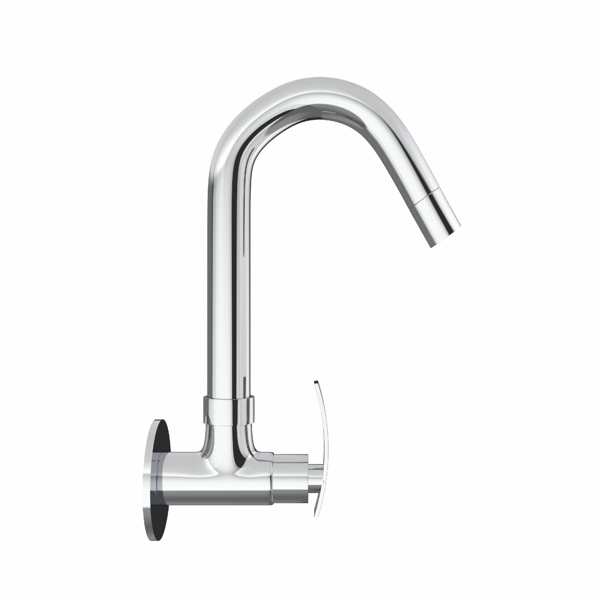 Chrome Finish Deck Mount Brass Swivel Long Spout Tap Faucet