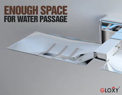 Square Shape Stainless Steel 304 Double Soap Holder (Silver)-by GLOXY®