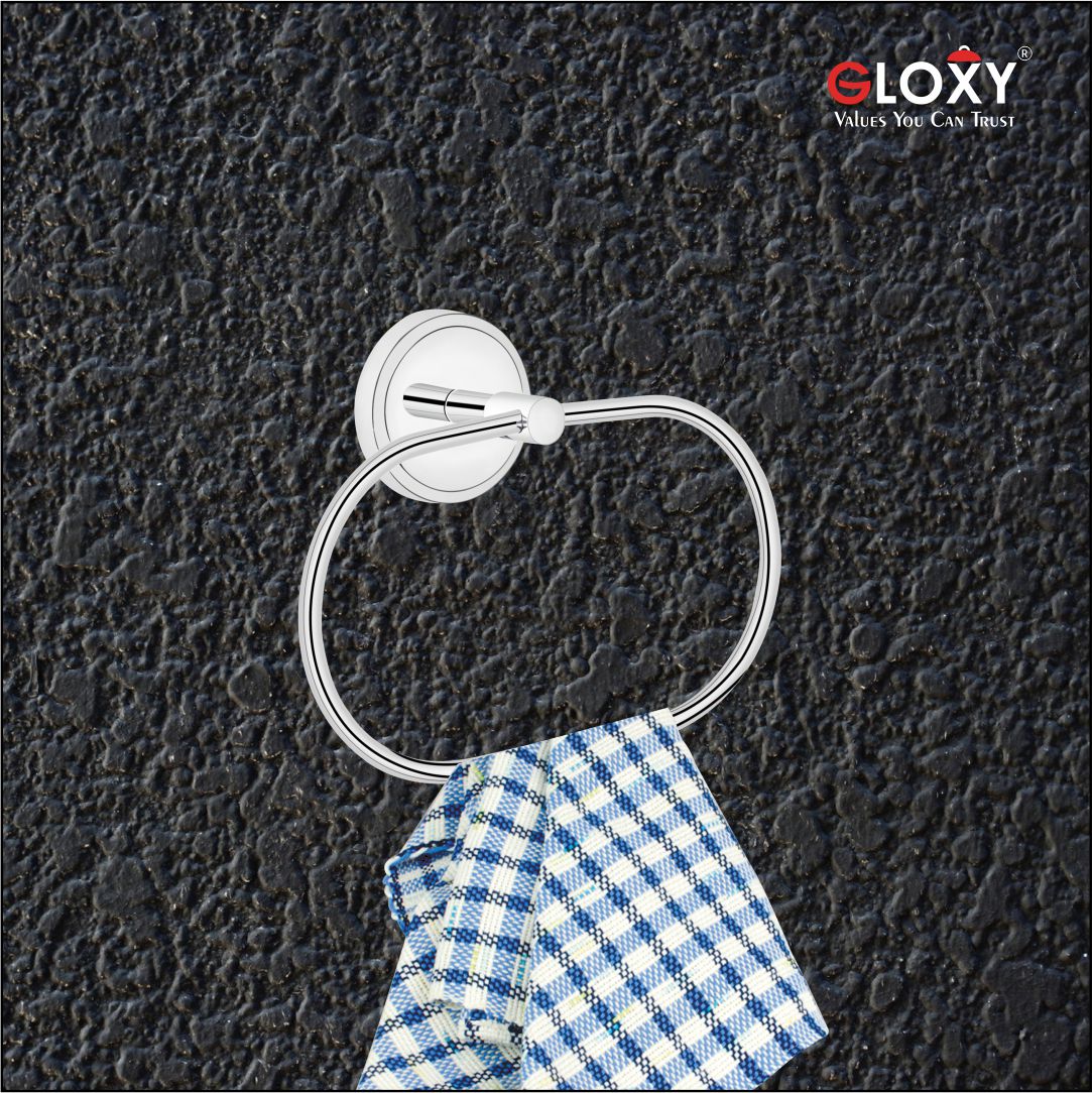Round Shape Stainless Steel Silver Towel Ring
