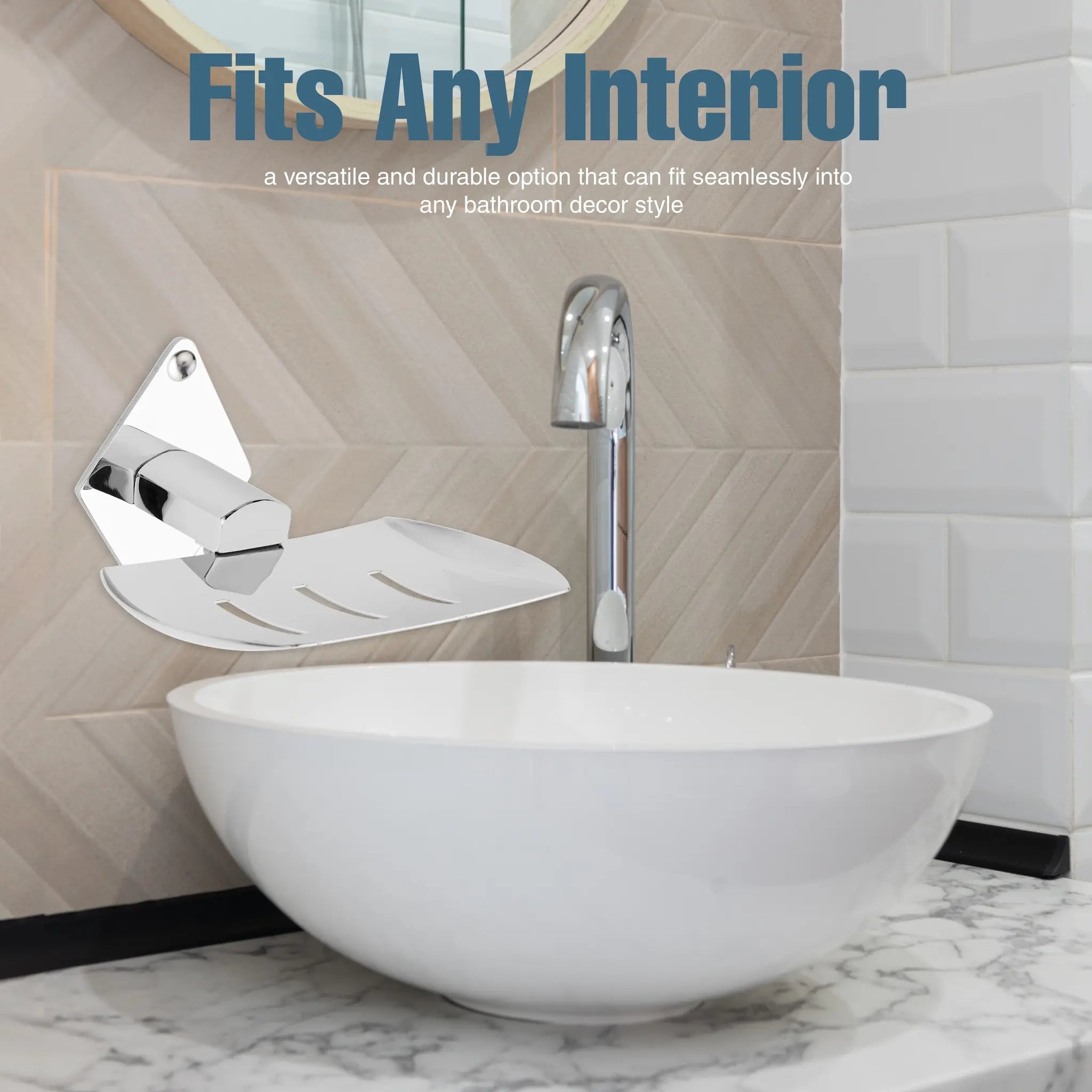 Corsa Shape Stainless Steel SS304 Soap Holder (Silver)-by GLOXY®