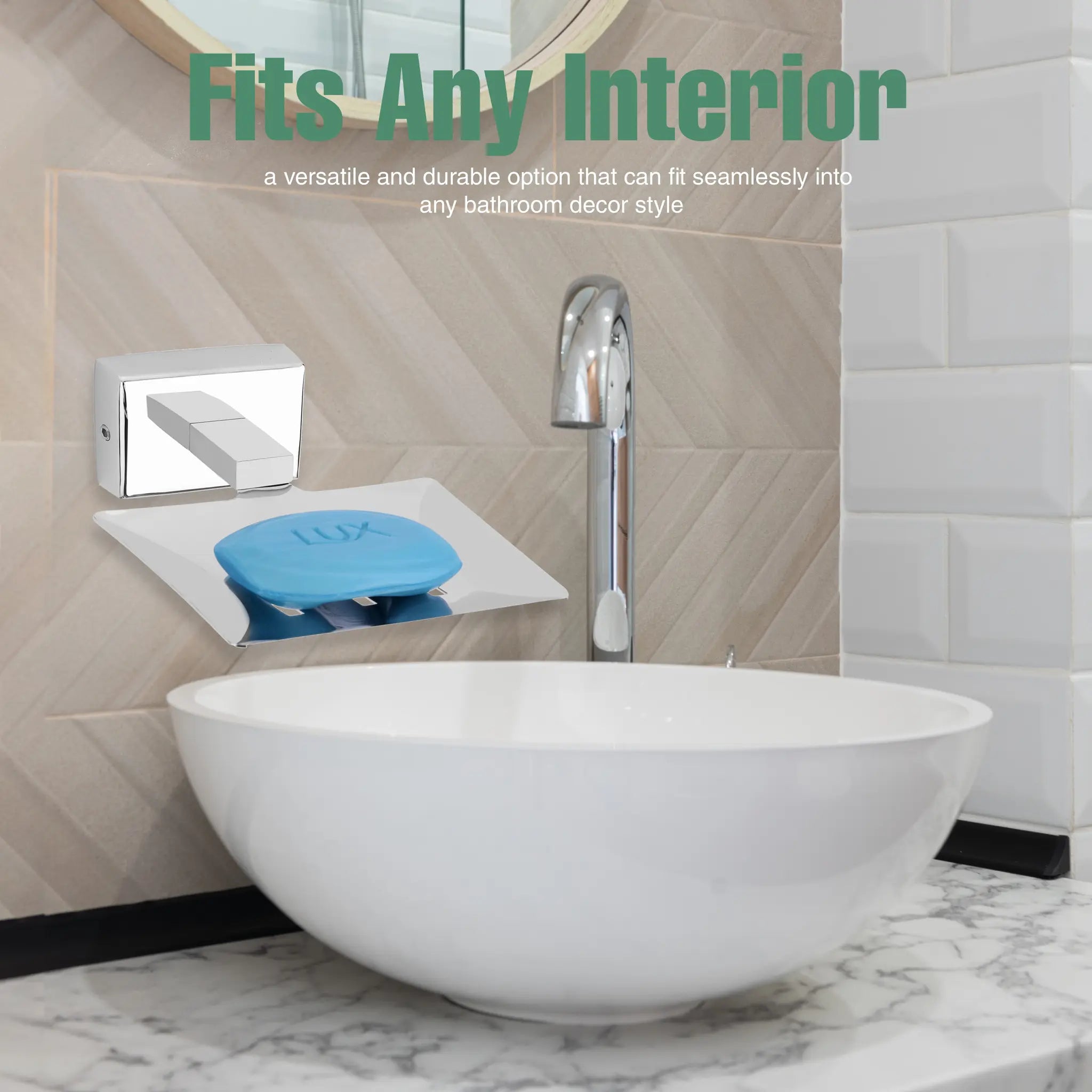 Stainless Steel SS304 Single Soap Holder (Silver)-by GLOXY®