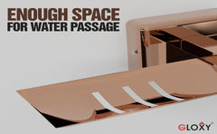 Square Shape Stainless Steel Rose Gold Double Soap Holder