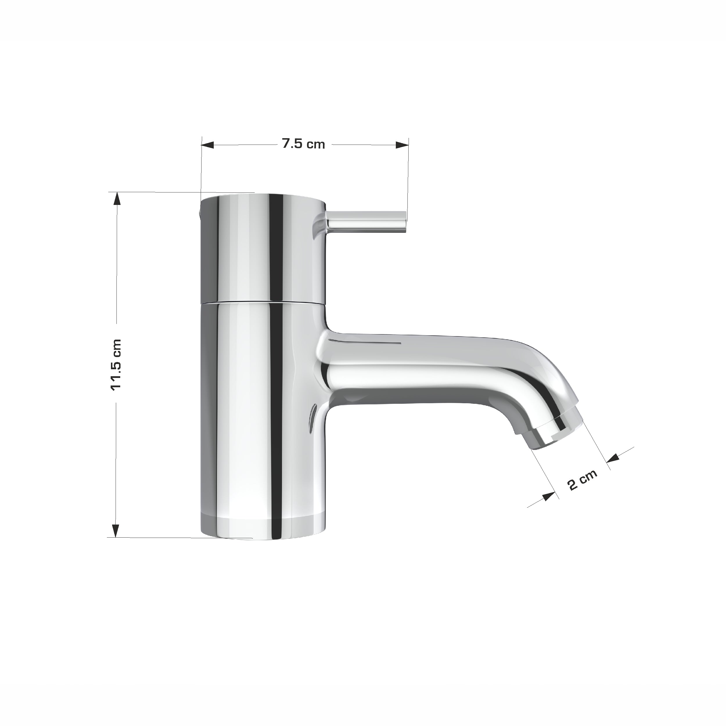 Royal Chrome Finish Deck Mount Brass Faucet Tap for Bathroom