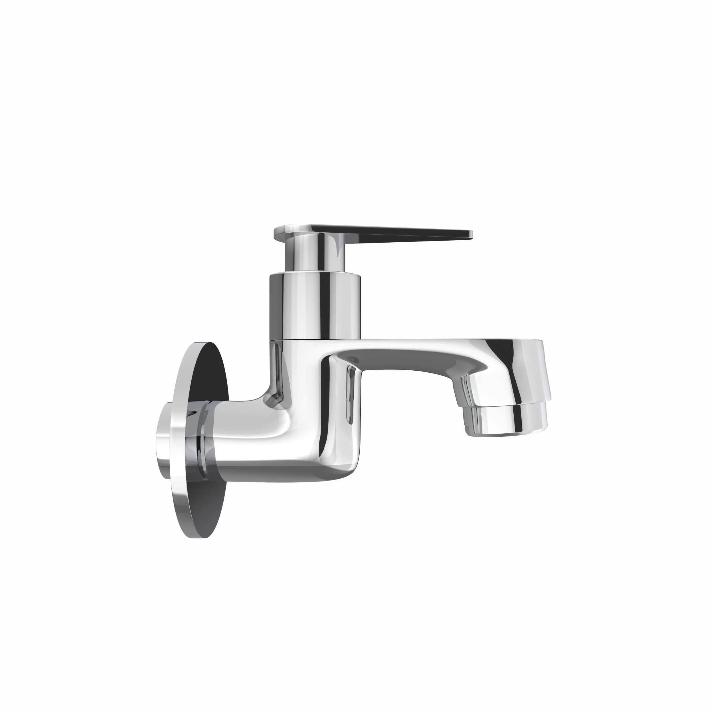 Chrome Finish Brass Wall Mount Faucet Water Tap for Bathrooms