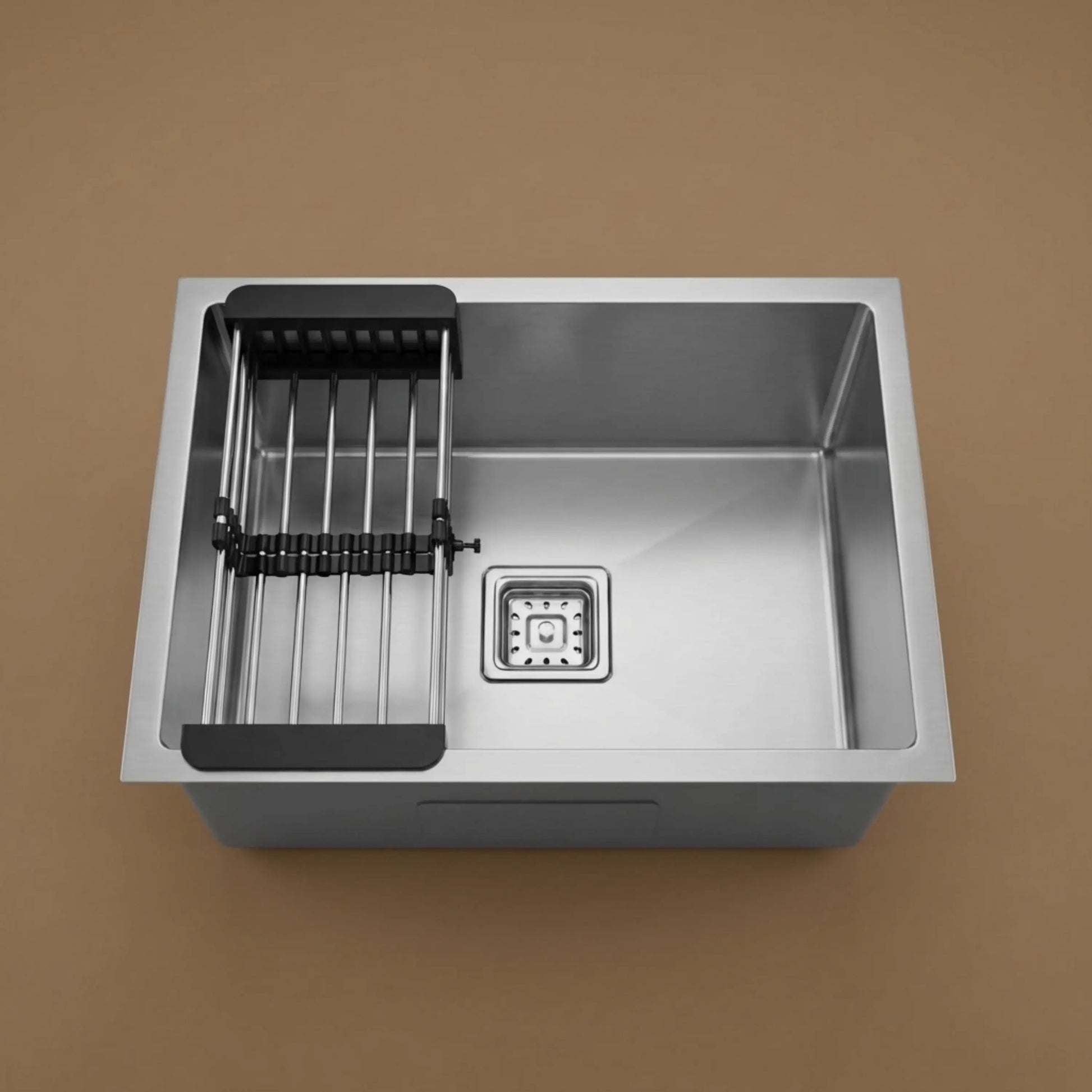 Gloxy Single Bowl 304 Stainless Steel Sink For Kitchen 24x18x10 Inch- Silver