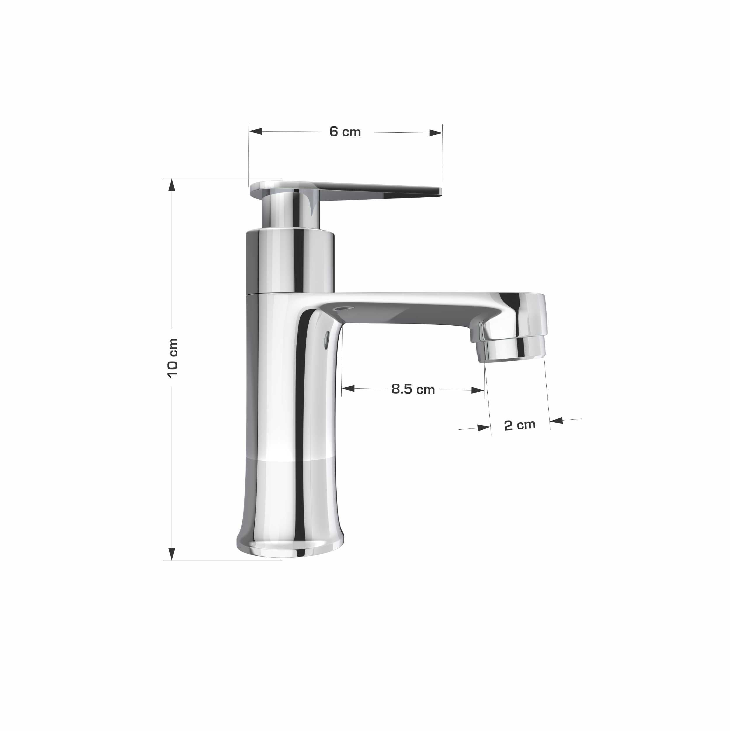 Chrome Finish Brass Deck Mount Faucet for Bathroom & Kitchen
