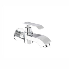 GLOXY Imperial Chrome Finish Single Lever Bib Cock Short Body Wash Basin Water Wall Mount Faucet for Bathrooms, Washing Areas, Garden & Kitchen