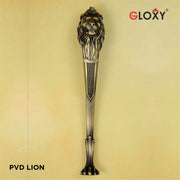 GLOXY  Lion Shape Curved Door Handles for Main Door Handle Decorative Push & Pull Door Handle for All Types of Doors for Home & Offices -Antique Finish