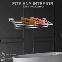 ICON Shape Stainless Steel SS304 Towel Rack (24 inch, Silver)-by GLOXY®