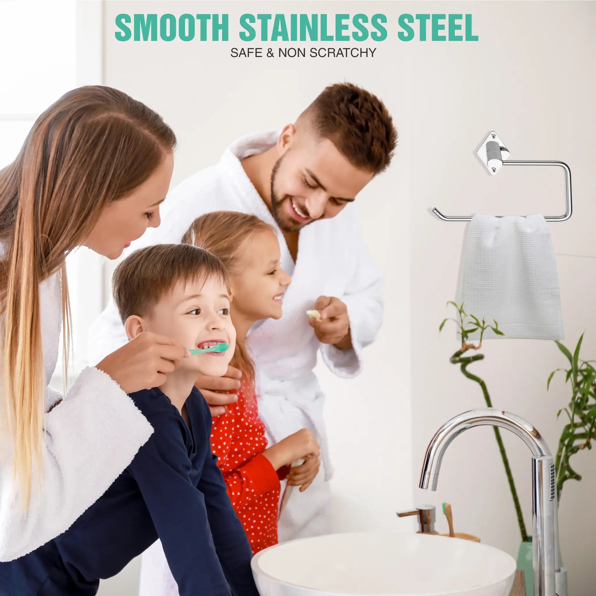 GLOXY Stainless Steel Napkin Holder Stand for Washbasin Towel Ring Bathroom Accessories SS304