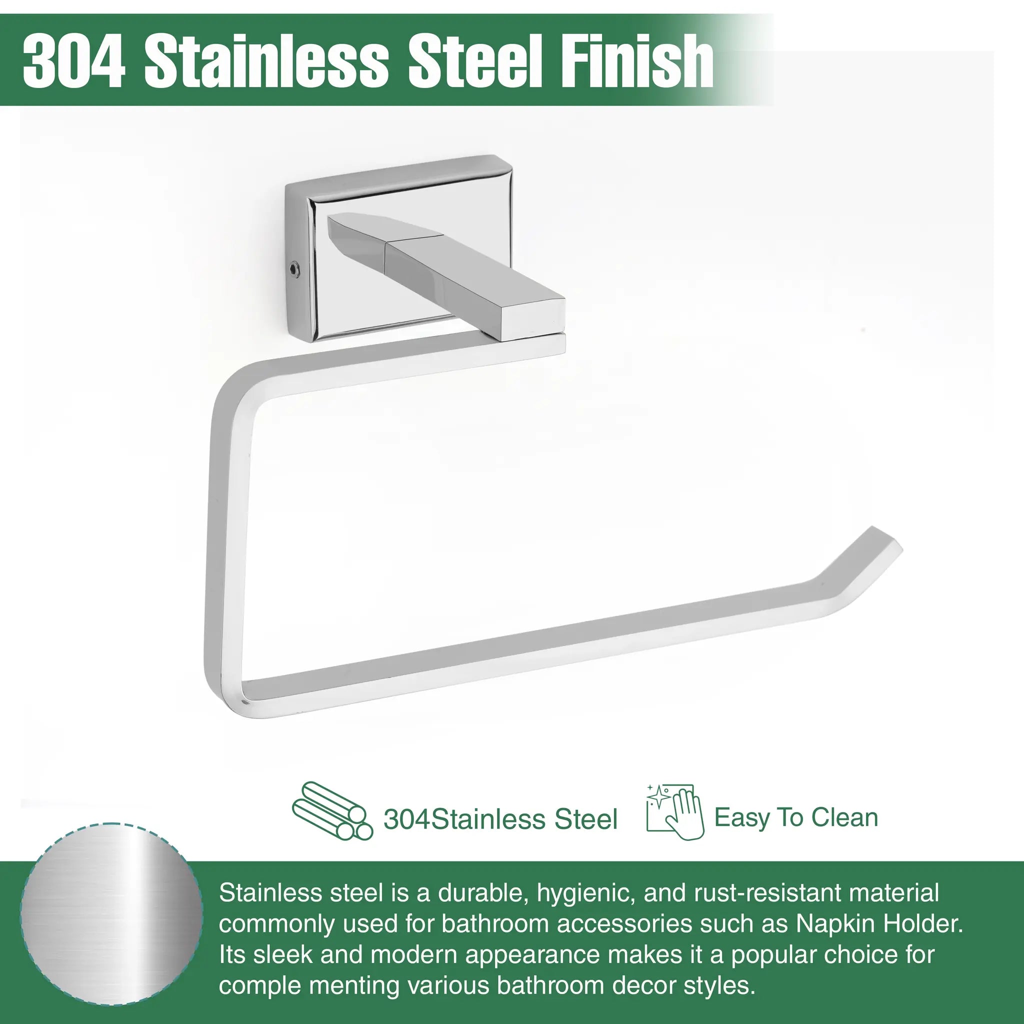 ICON Shape Stainless Steel SS304 Napkin Holder (19 X 7 X 11.5 Centimeters, Silver)-by GLOXY®
