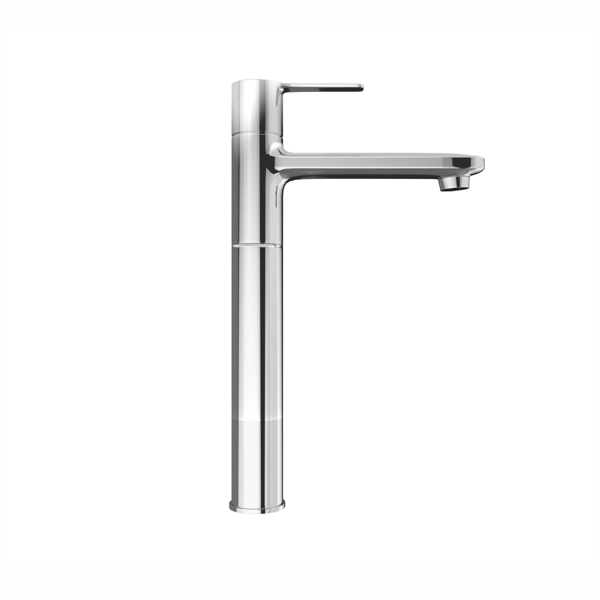 Long Spout Chrome Finish Swivel Tall Body Pillar Faucet Tap