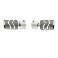 2 Line Aluminium Curtain Bracket with Support(Grey)