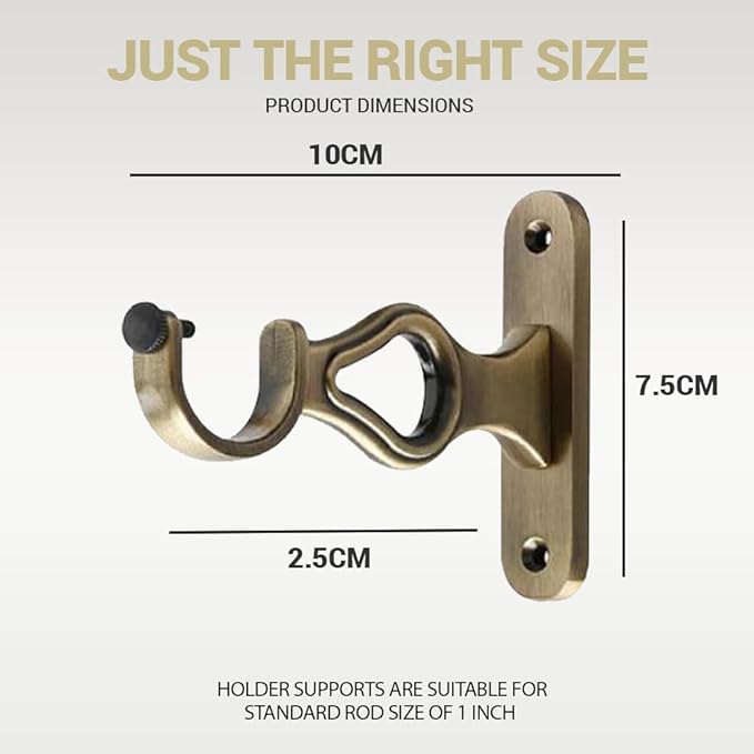 Silver Double Rod Aluminium Curtain Support with Fitting Accessories