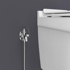 Chrome Finish Brass Two way Handle Faucet tap Bib Cock for attachment of Health Faucet, Hand Shower (Nano)-by GLOXY®